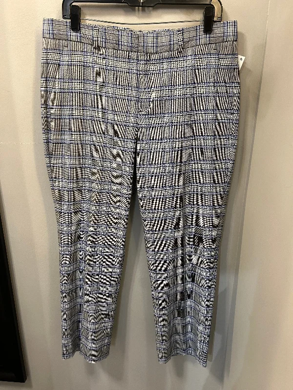 Lightweight travel pants for long flight comfort -Pants Dress By Banana Republic In Black & Blue, Size: 10