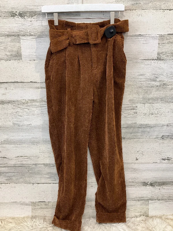 Athletic track pants for running training days -Pants Corduroy By Wild Fable In Brown, Size: 4