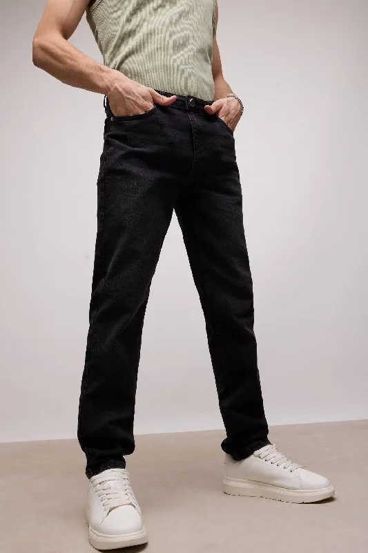 Shorts Jeans for Hot Days -Black Charcoal Men's Slim Jeans