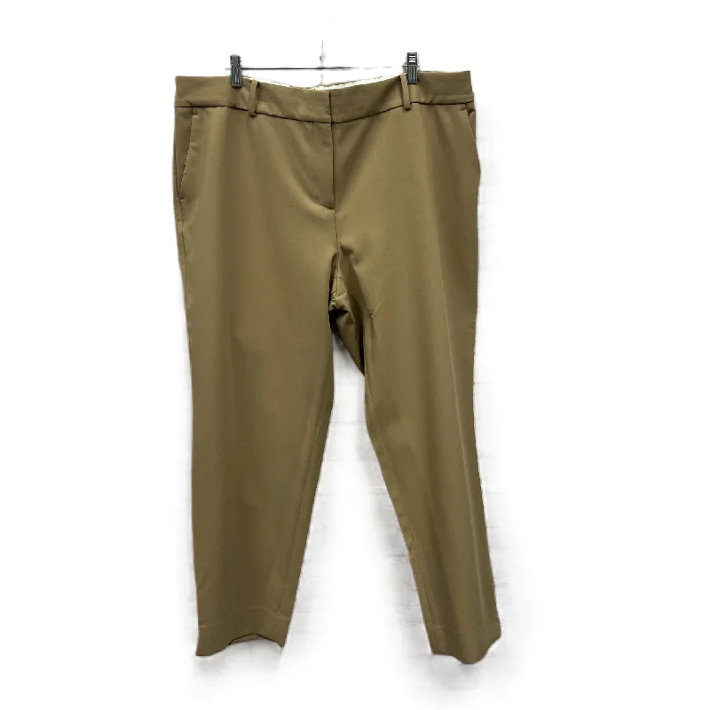 Durable twill pants for tough outdoor jobs -Pants Dress By Talbots In Tan, Size: 18