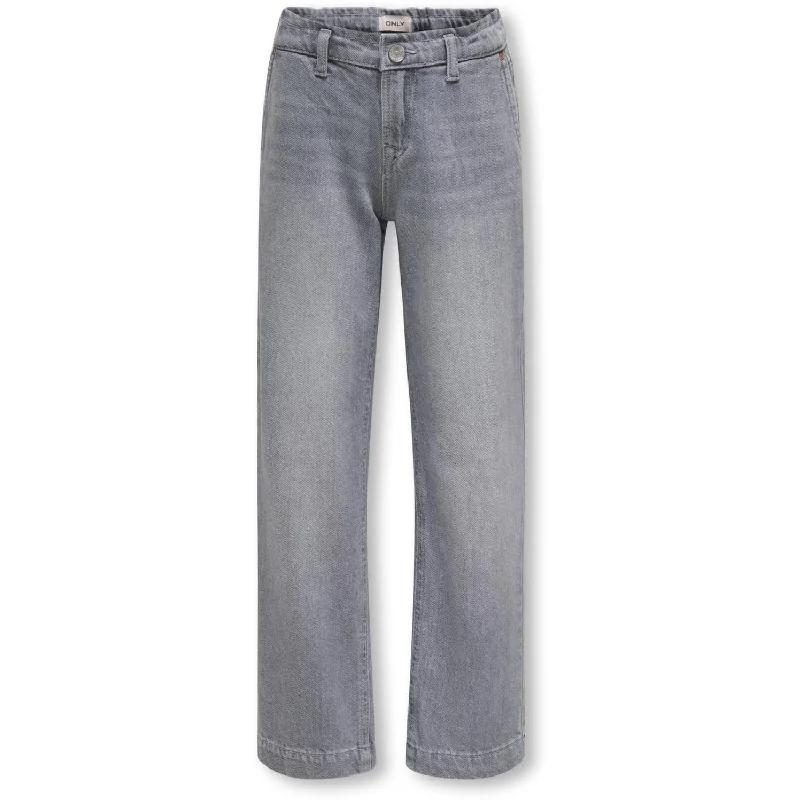 Cycling Jeans for Biking -kids ONLY Medium Grey Denim Comet Straight Leg Denim Jeans