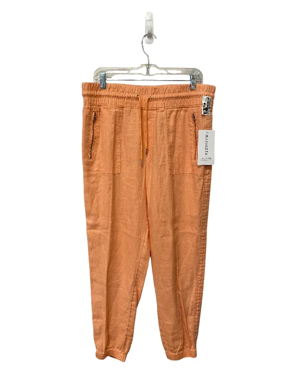 Lightweight linen pants for beach vacation style -Pants Joggers By Athleta In Orange, Size: 14