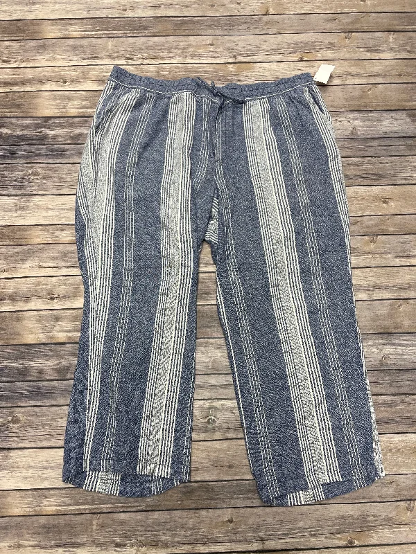 Lightweight jogger pants for summer evening strolls -Pants Wide Leg By Old Navy In Striped Pattern, Size: Xxl