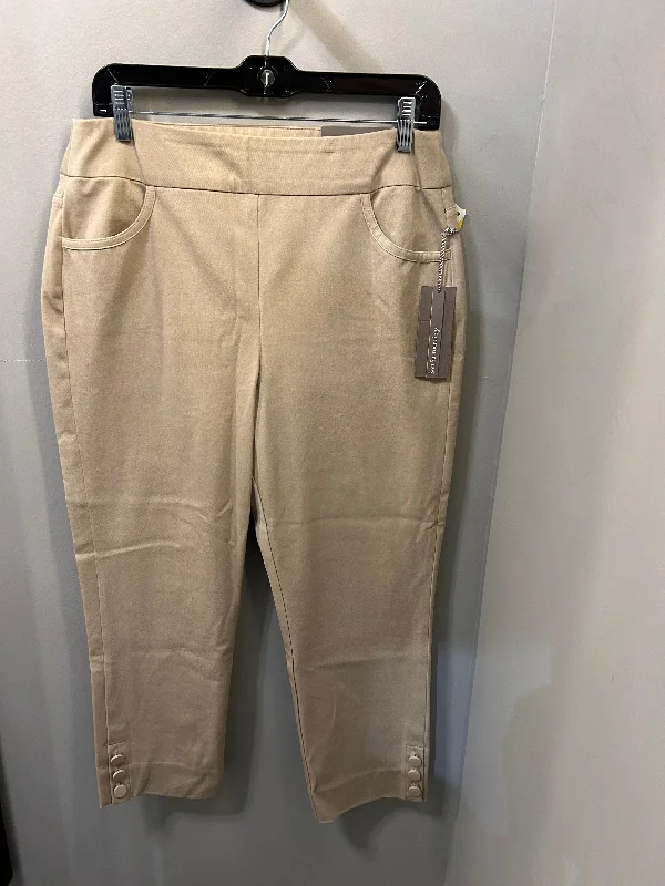 Waterproof hiking pants for rainy trail conditions -Pants Cropped By Soft Surroundings In Tan, Size: 10