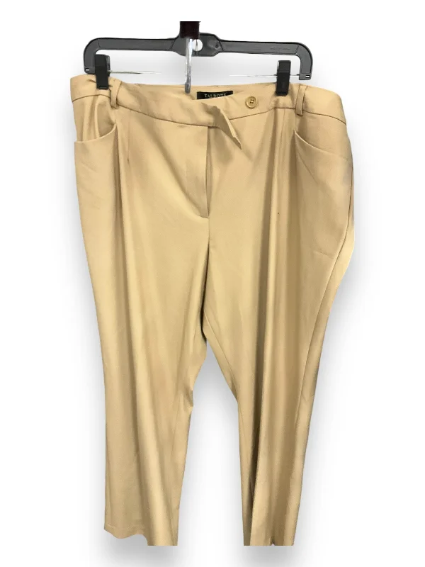 Breathable cotton pants for all-day summer ease -Pants Work/dress By Talbots In Tan, Size: 2x