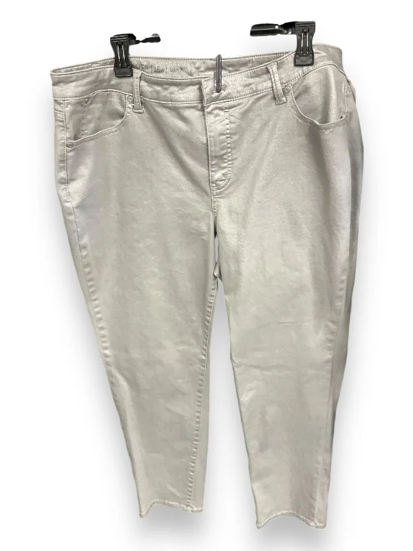 High-performance workout pants for marathon training days -Pants Other By Talbots In Silver, Size: 18