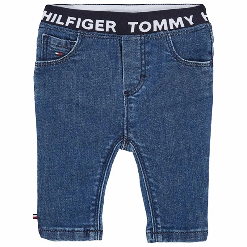 High Waisted Jeans for Shape -Tommy Hilfiger Baby Monotype Denim Pants Denim Medium