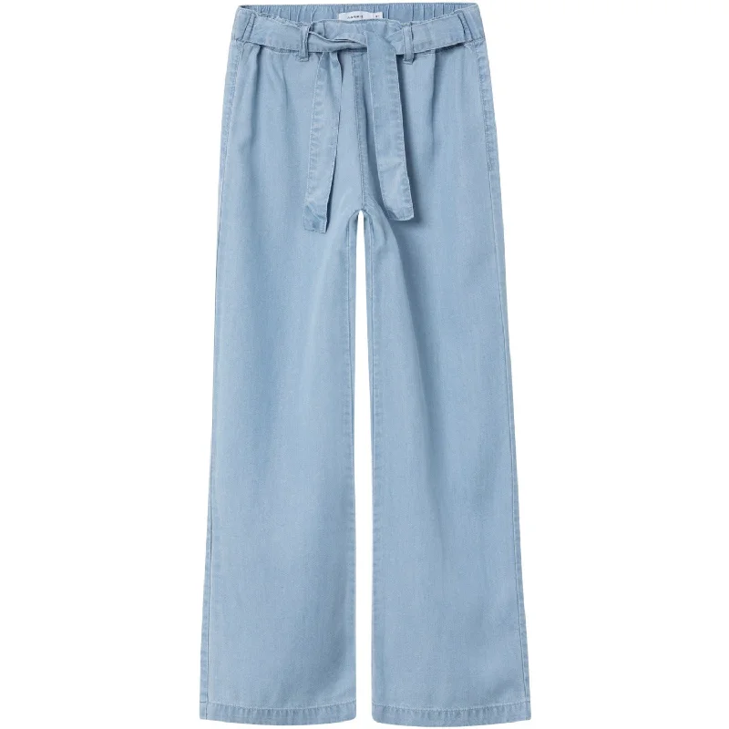 Carpenter Jeans for Function -Name It Light Blue Denim Rose Wide Jeans