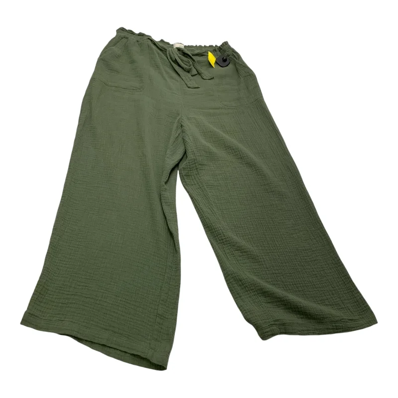 Warm flannel pants for chilly morning lounging -Pants Linen By Saturday/sunday In Green, Size: L