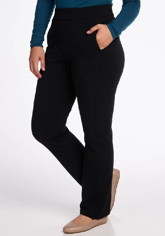 Stretchy skinny pants for figure-hugging appeal -Emerson Straight Leg Pants Petite - Black