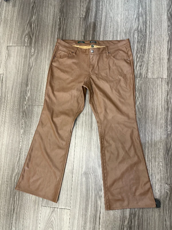 Stylish leather pants for edgy night looks -Pants Other By Wild Fable In Brown, Size: 16