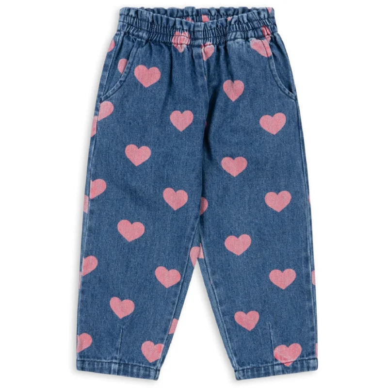 Button Fly Jeans for Traditional -Konges Sløjd Bon Coeur Pink Magot Frill Pants Gots