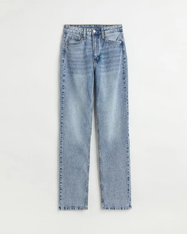 Recycled Jeans for Green -STRAIGHT FIT WHISKER JEANS