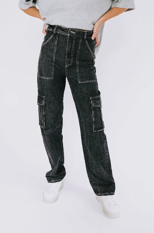 Washed Black Denim