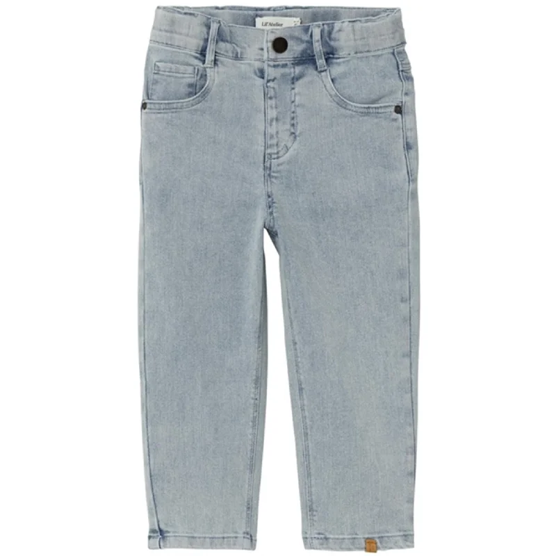 Embellished Back Pocket Jeans for Glamour -Lil'Atelier Light Blue Denim Ben Tapered Jeans