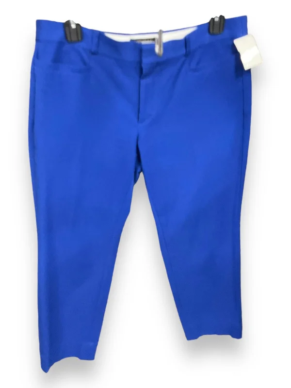 Breathable cotton pants for all-day summer ease -Pants Cropped By Banana Republic In Blue, Size: 8