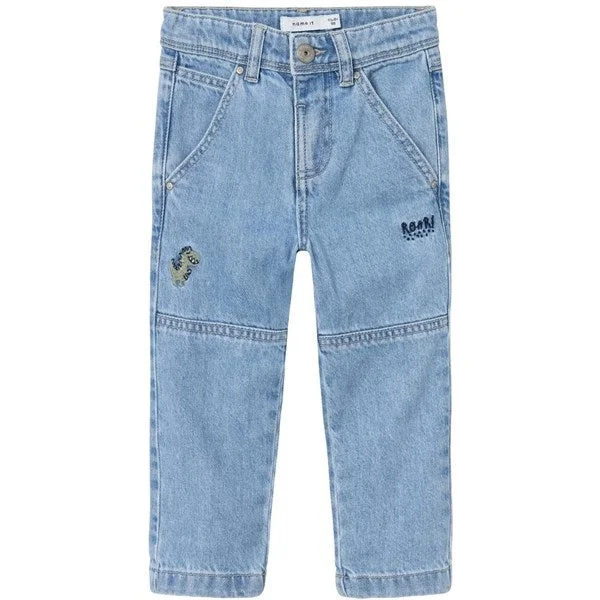 Dance Jeans for Movement -Name it Light Blue Denim Dinosaur Silas Tapered Jeans