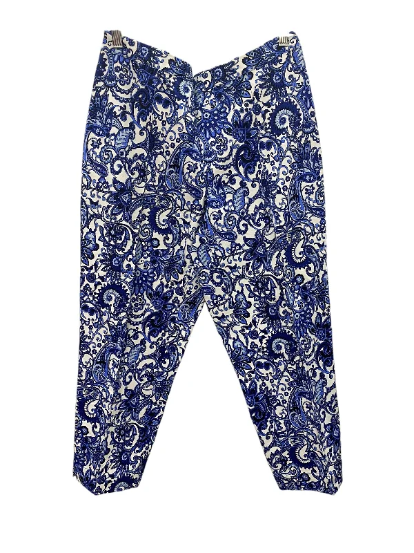 Relaxed cotton pants for breezy casual days -Pants Other By Isaac Mizrahi Live Qvc In Blue, Size: 14p