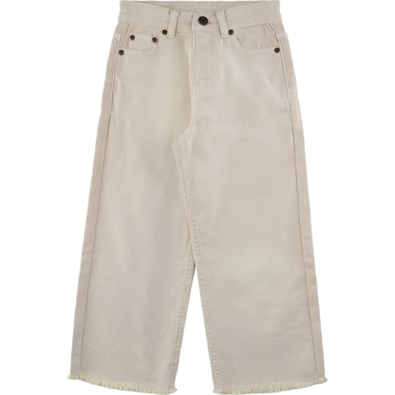 School Jeans for Uniform -THE NEW White Swan Favela Wide Cropped Jeans