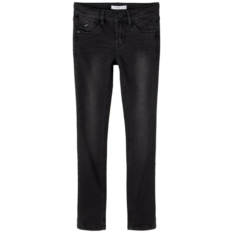 Straight Jeans for Classic Style -Name it Black Denim Pete Skinny NOOS Jeans