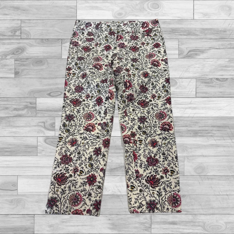 Lightweight cargo pants for summer camping trips -Pants Cropped By Loft In Multi-colored, Size: 8