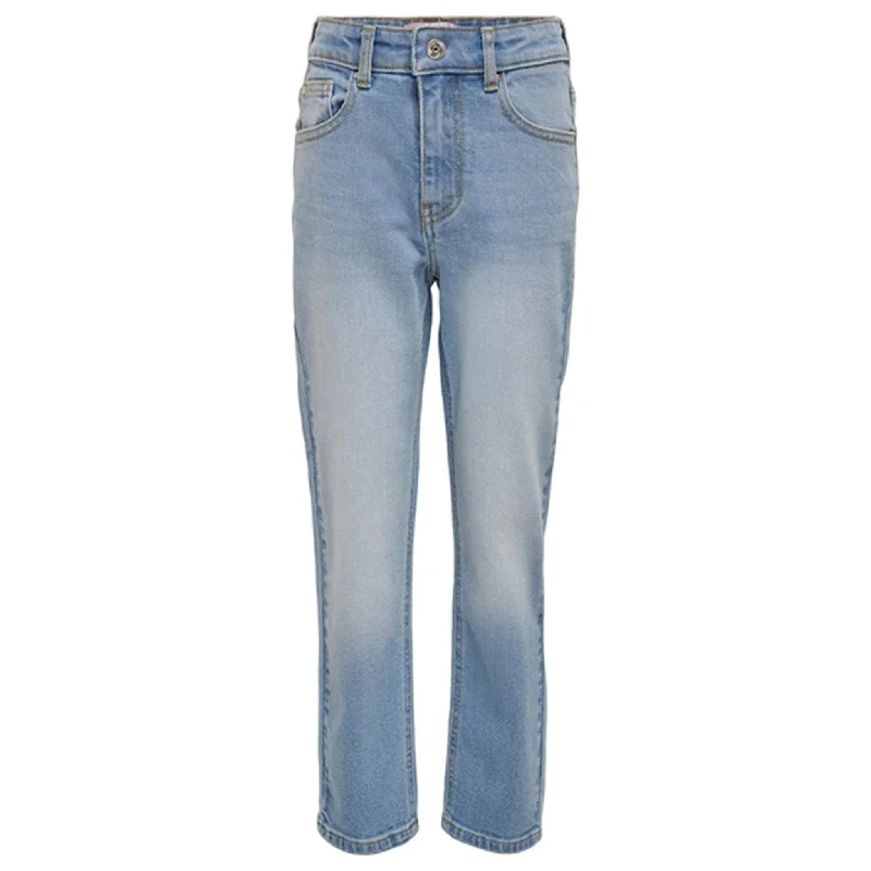 Denim Jeans for Durability -Kids ONLY Light Blue Denim Calla Mom Fit Noos Jeans