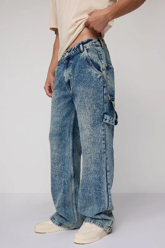 Mom Jeans for Vintage Appeal -Washed Out Relaxed Men's Jeans