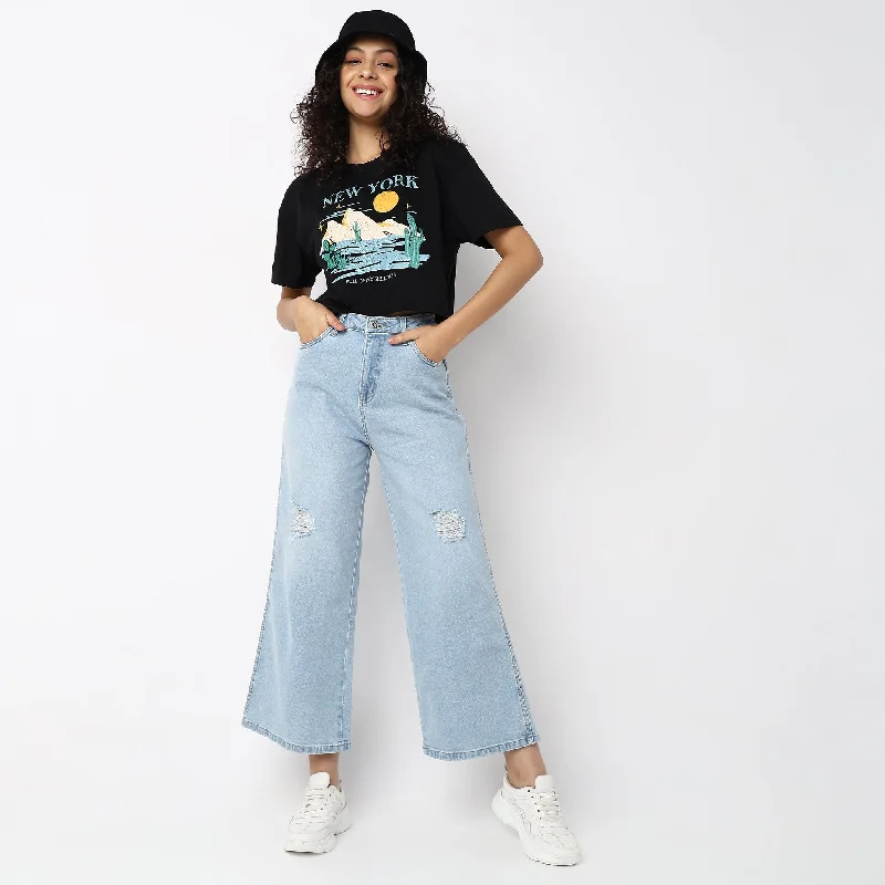 Boyfriend Jeans for Relaxed -Flare Fit High Rise Jeans