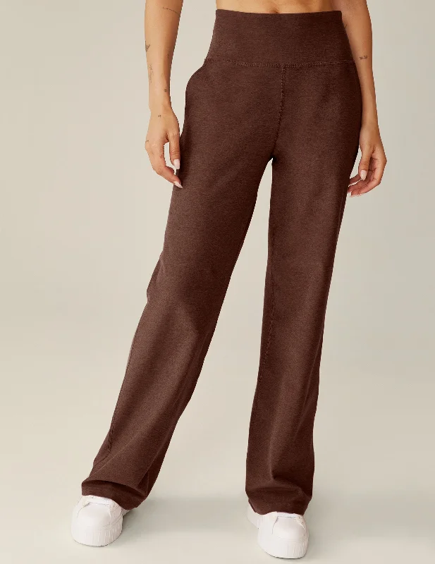 Breathable linen pants for hot summer days -Spacedye Laid Back Wide Leg Pant