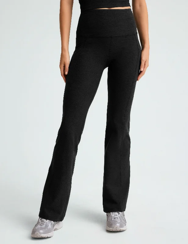 Retro bell-bottom pants for 70s-inspired fashion -Spacedye Versatility Pocket Bootcut Pant