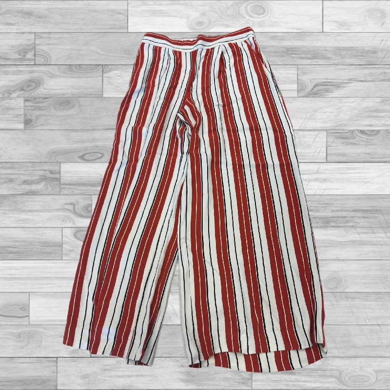 Casual twill pants for easygoing daily outfits -Pants Other By Loft In Striped Pattern, Size: S