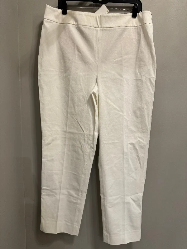 Durable twill pants for tough outdoor jobs -Pants Dress By Talbots In White, Size: 16