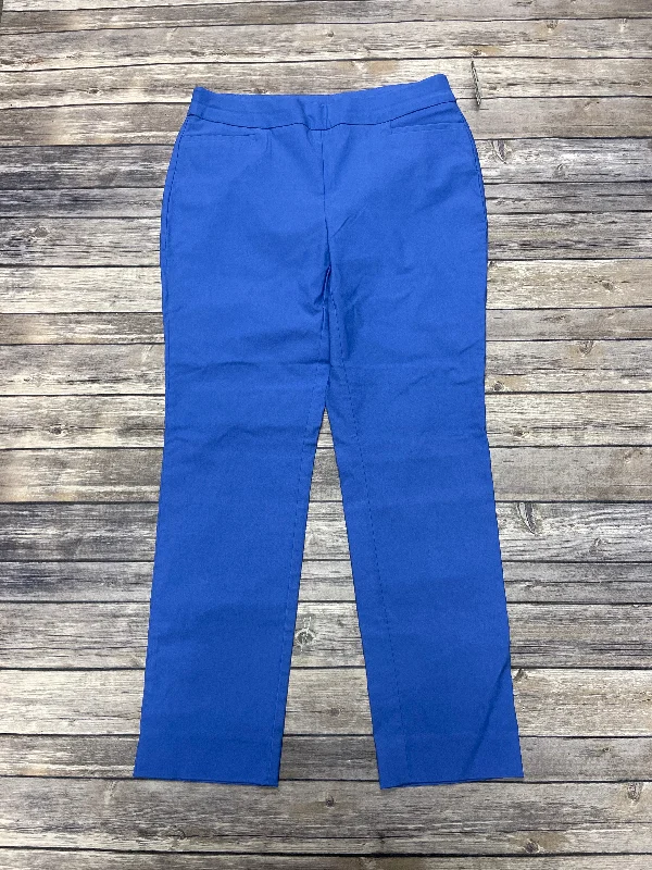 Casual twill pants for easygoing daily outfits -Pants Cropped By Chicos In Blue, Size: 8