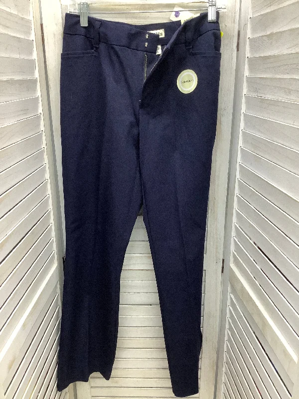 Stretchy skinny pants for figure-hugging appeal -Pants Chinos & Khakis By St Johns Bay In Navy, Size: 12