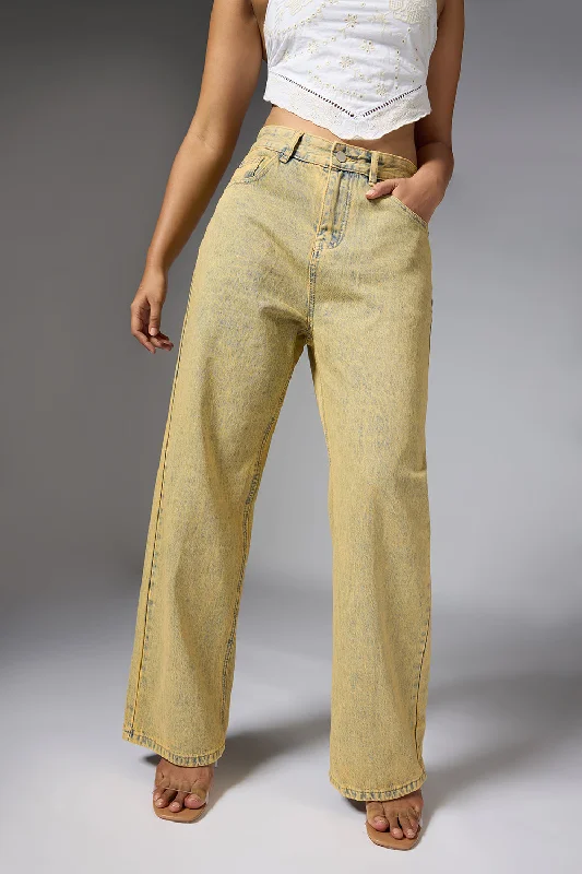 Yoga Jeans for Stretch -Ochre Indigo Earth Straight Fit Jeans