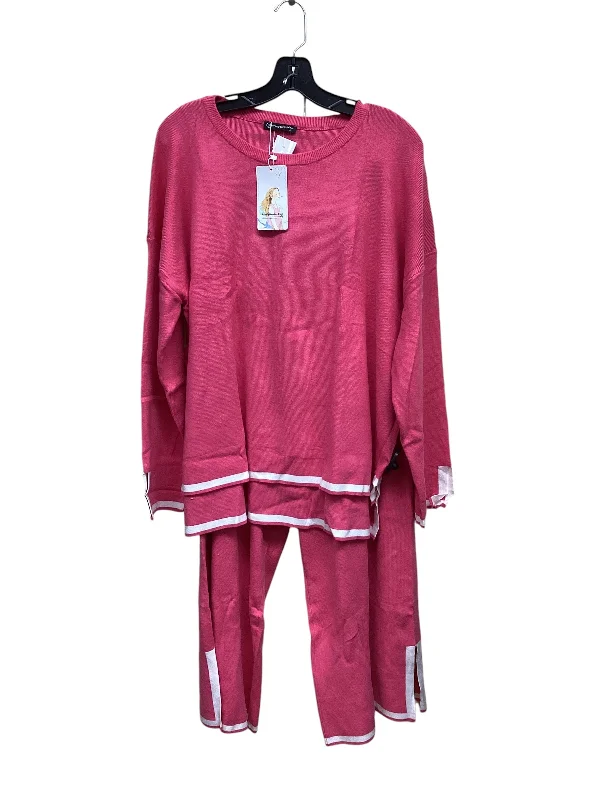 Soft jogger pants for relaxed weekend lounging -Pants Set 2pc By Clothes Mentor In Pink, Size: Xl