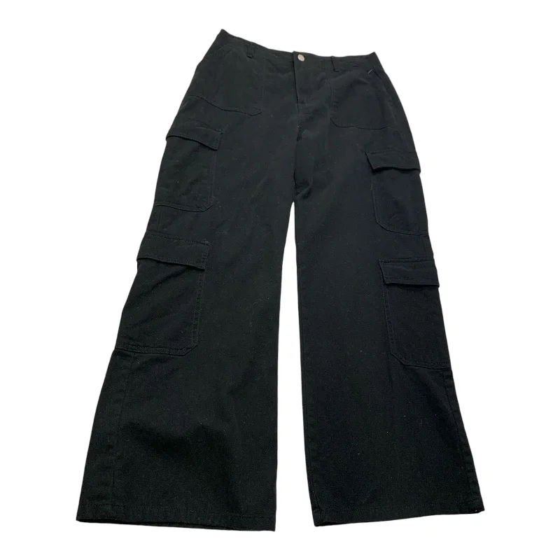 Relaxed fit pants for laid-back comfort wear -Pants Cargo & Utility By Primark In Black, Size: 8