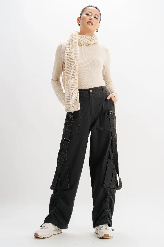 Bootcut Jeans for Flattering -Black Cargo Jeans