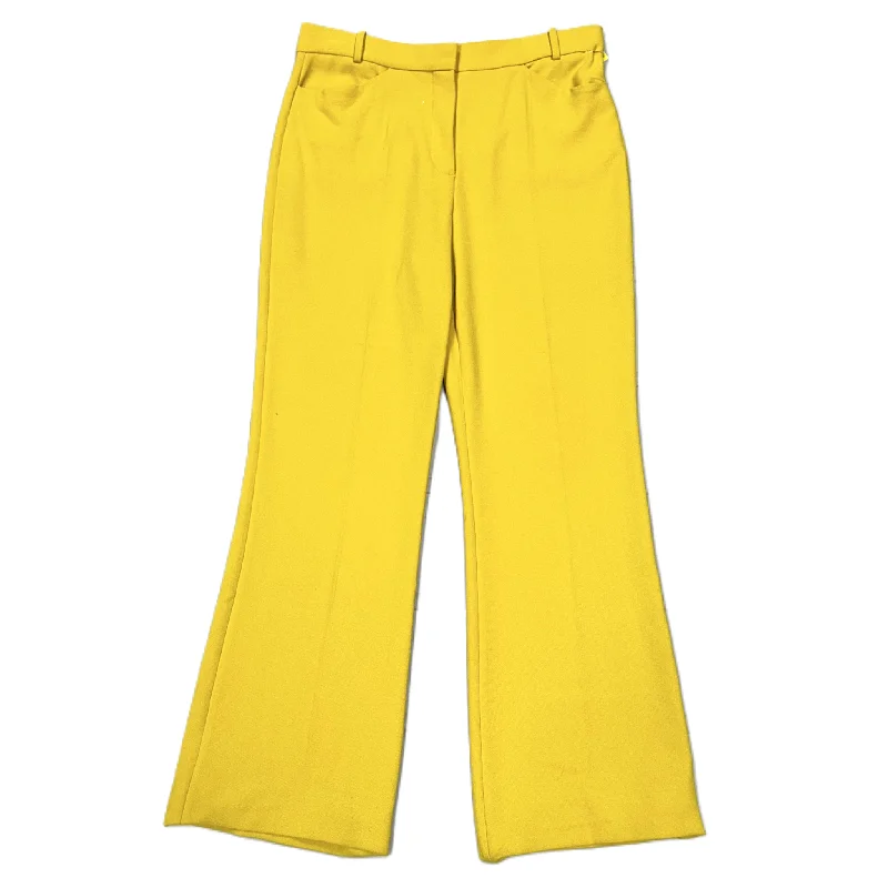 Comfortable stretch pants for casual daily wear -Pants Dress By Zara In Yellow, Size: L