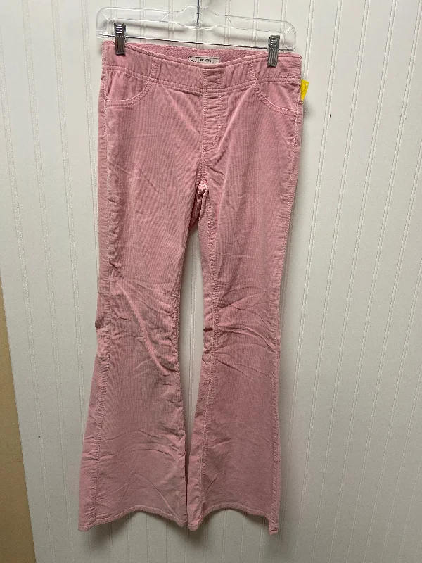 Vintage corduroy pants for retro style vibes -Pants Corduroy By Free People In Pink, Size: 4