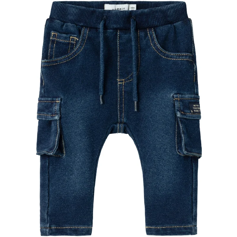 Raw Denim Jeans for Authentic -Name It Dark Blue Denim Ben Bag Sweat Cargo Jeans Noos