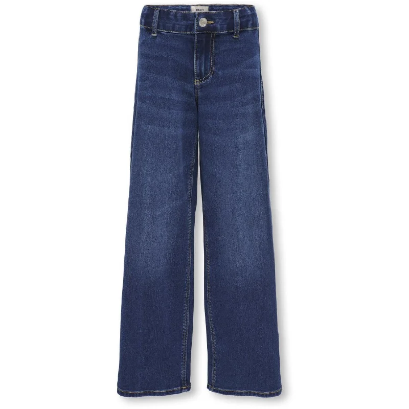 Shopping Jeans for Convenient -kids ONLY Dark Blue Denim Sylvie Clean Wide Leg Denim Jeans Noos