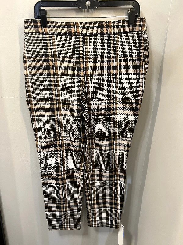 Vintage corduroy pants for retro style vibes -Pants Dress By Jules & Leopold In Black & Brown, Size: 12