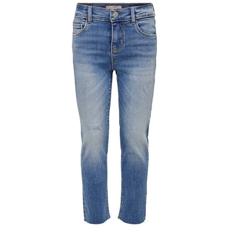 Shopping Jeans for Convenient -Kids ONLY Light Blue Denim Emily Raw Noos Jeans