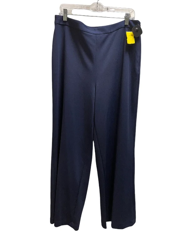 Vintage high-waisted pants for nostalgic wardrobe charm -Pants Dress By Dkny In Navy, Size: 16