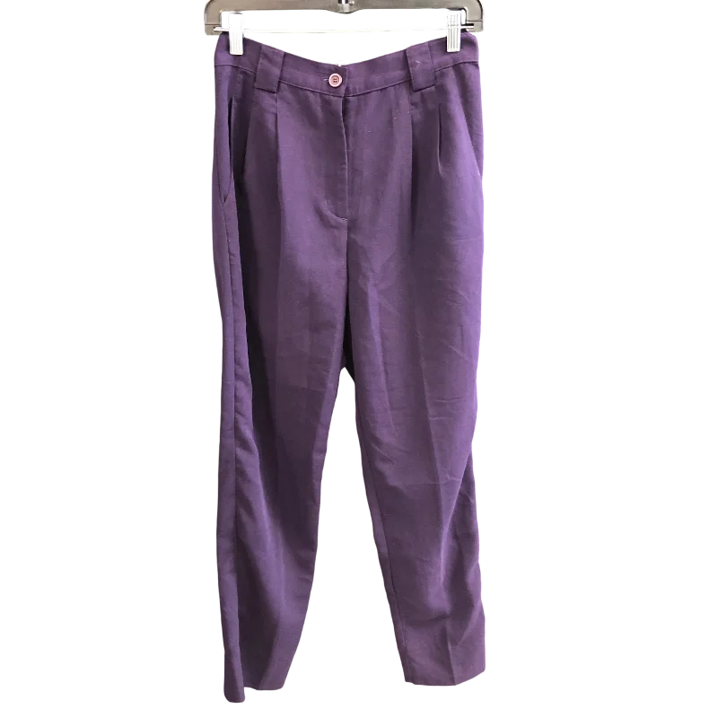 Formal suit pants for wedding guest elegance -Pants Dress By American Apparel In Purple, Size: S