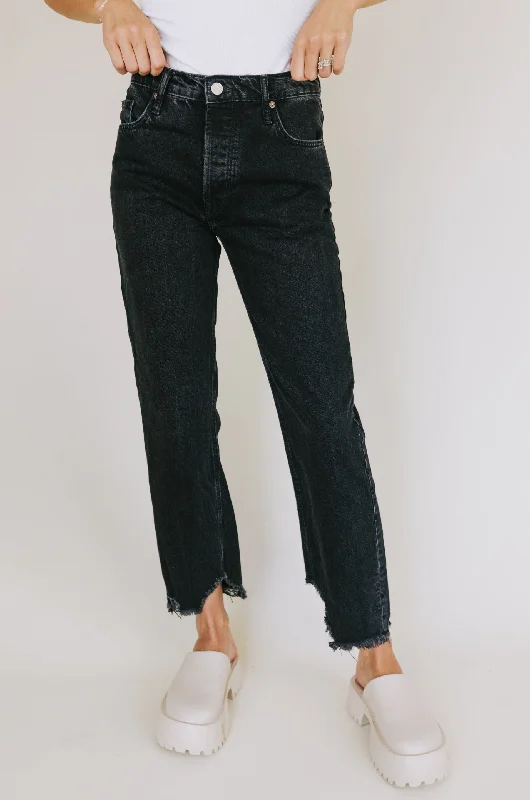 Casual Friday Jeans for Relaxed -FREE PEOPLE - Tapered Baggy Boyfriend Jeans