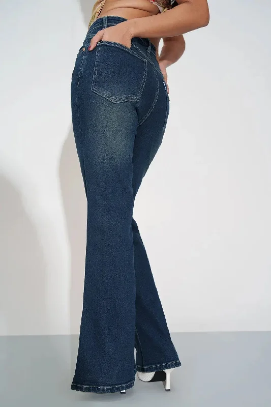 Jean Skirts for Feminine -Rodeo Blue Bootcut Jeans