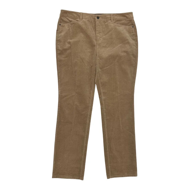 Soft cotton pants for sensitive skin comfort -Pants Corduroy By Talbots In Tan, Size:16