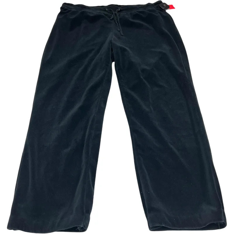 Durable denim pants for long-lasting everyday use -Pants Lounge By Croft And Barrow In Black, Size: 1x